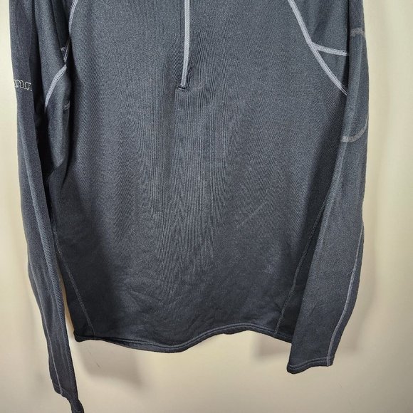 Marmot Sweater Mens Large Black 1/4 Zip Jacket Lined Pullover Outdoor Hiking - Picture 3 of 14